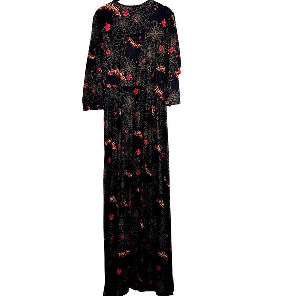 Wax Poetic Raquel Maxi Dress XXL Clarice  Death’s Head Moth Spiderweb Gothic - Picture 7 of 10